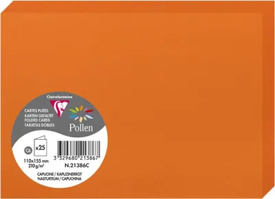 Image de Carte C6 double 210g rouge capucine