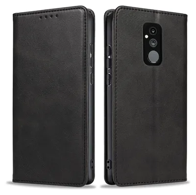 Produktbild von Handyhülle für Huawei Mate 20 Lite Kunstleder Flip Cover Hülle Klapphülle Case Kartenfach Farbe: Schwarz