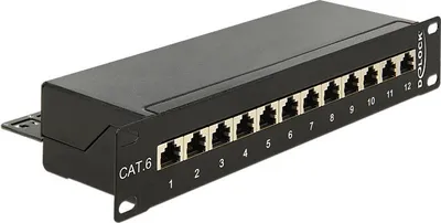 Immagine prodotto di DELOCK 10" Patchpanel 12 Port Cat.6 schwarz