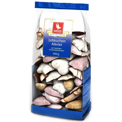 Zdjęcie produktu dla Mieszanka białych pierników z ciemną czekoladą 600g