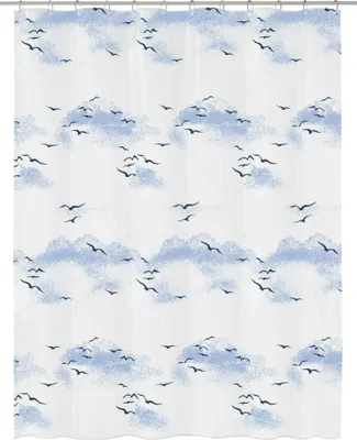 Produktbild von Kleine Wolke Duschvorhang PVC SKY Polarblau 180 x 200 cm