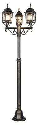 Produktbild von TRIO 405960328 VOLTURNO Außenstehleuchte/Mastleuchte H2000mm 3xE27 IP23 Antikmessing