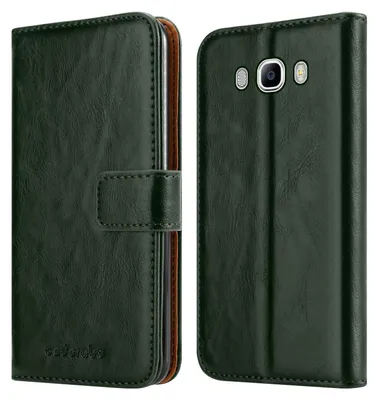 Image de Cadorabo Housse pour Samsung Galaxy J7 2016 Housse de protection en vert Housse pour portable Book Case Etui Luxury