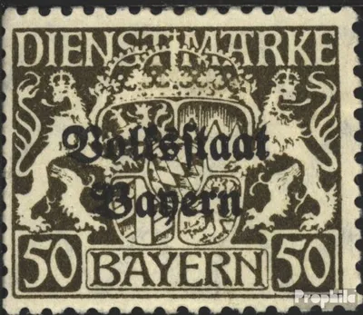 Produktbild von Briefmarken Bayern 1919 Mi D39y postfrisch Staatswappen