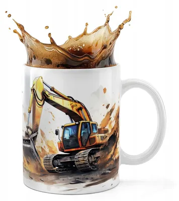 Image de Kubek Ceramiczny 330Ml Druk - Maszyny Budowlane