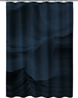 Produktbild von Kleine Wolke Duschvorhang Textil MYSTIC Navy 180 x 200 cm