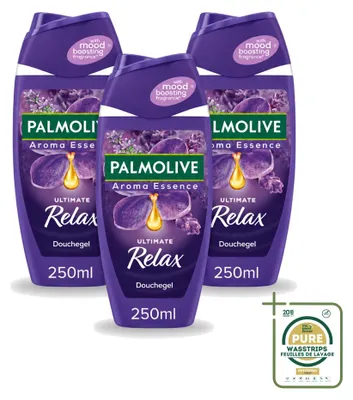 Zdjęcie produktu dla 3 sztuki żelu pod prysznic Palmolive Aroma Essence Ultimate Relax - Lawenda i Ylang Ylang - 250 ml - zestaw ekonomiczny