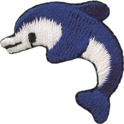 Produktbild von Mono Quick 02067 Delphin, Bügelbild, Patch, ca. 2,8 x 2,9 cm Delfin Meer