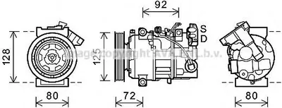 Produktbild von PRASCO RTAK489 6SEL14C Klimaanlage Klimakompressor PAG 46 R134a für RENAULT MEGANE III Grandtour (KZ0/1) Scénic III (JZ0/1) GRAND SCÉNIC III (JZ0/1)