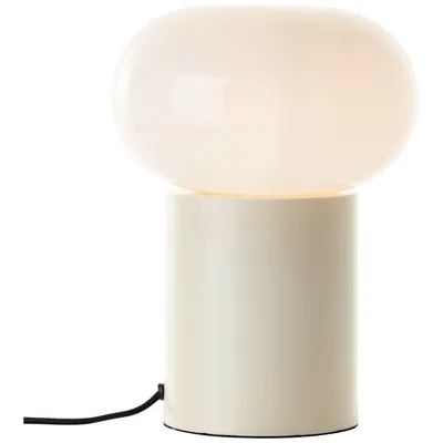 Produktbild von BRILLIANT beige Tischleuchte mit weißem Glas | 27 cm Höhe | E27 | beige