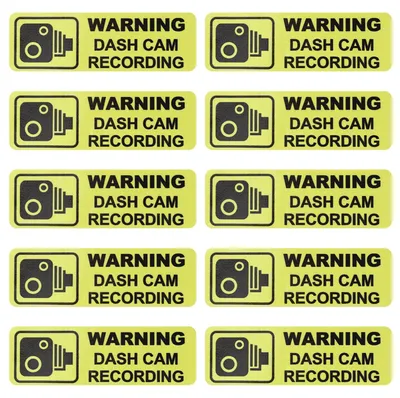 Productafbeelding van ECSiNG dashboardcamera-waarschuwingsstickers, PVC, 89x28 mm, stickers voor auto, videocamera, 10 stuks
