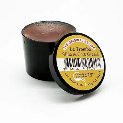 Immagine prodotto di Grasso per tromba e trombone - Per trombe, flicorni e corni - 15 mg - Con spazzolino per bocchino