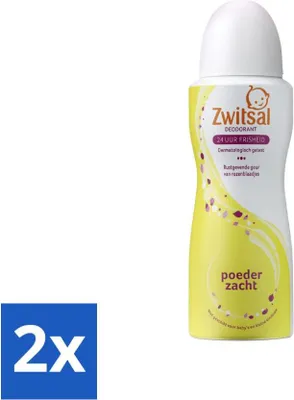 Produktbild von Zwitsal - Deodorant - Puderweich - Für Erwachsene - 100 ml - Vorteilspack - 2 Stücke