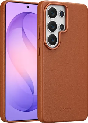 Produktbild von Accezz MagSafe Leder-Rückseite für das Samsung Galaxy S26 Ultra – Sienna Brown