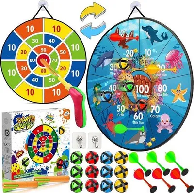 Produktbild von Famanu Dartboard für Kinder - Sicheres und unterhaltsames Dartspiel