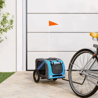 Produktbild von "2026 Promotion" Fahrradanhänger Hunde Blau und Grau Oxford-Gewebe und Eisen - Fahrradanhänger CC32689