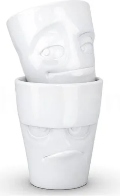 Image de FIFTYEIGHT PRODUCTS T012701 FIFTYEIGHT 350ml Becher - Grummelig & Verschmitzt weiß