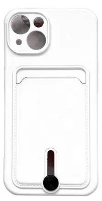 Produktbild von Hülle für iPhone 15 Silikon-Kartenhalterschutz in Weiß