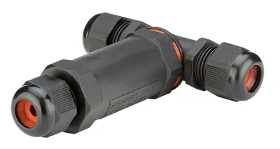 Produktbild von T-Stück Kabelverbindung IP68 Kabelmuffe zum Verlegen von Kabeln außen und im Feuchtraum