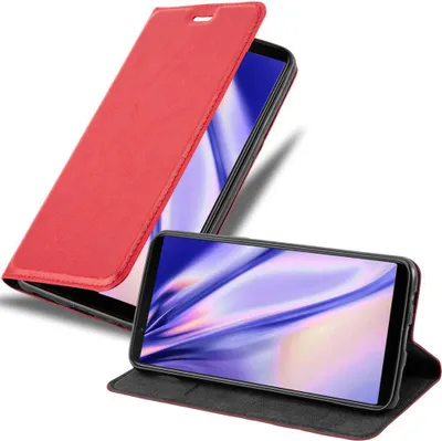 Immagine prodotto di Cadorabo custodia per OnePlus 5T custodia protettiva in rosso custodia per cellulare cover chiusura magnetica