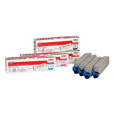 Produktbild von OKI 43698501, Schwarz, Cyan, Magenta, Gelb, 4 Stück(e)