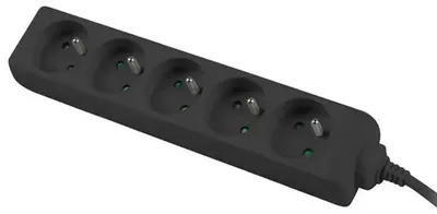 Produktbild von LANBERG Steckdosenleisten 1M UPS 5X 230V PL SCHWARZ