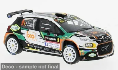 Productafbeelding van IXO 1:43 Citroën C3 Rally2, Wereldkampioenschap rally, Rallye Wallonien, 2024. Bestuurder: C. De Cecco, Co-piloot: J. Humb