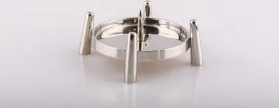 Produktbild von Altarleuchter Messing Silber für Kerzen Ø 10 cm