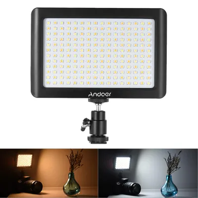 Zdjęcie produktu dla Andoer Przenośna mini ściemnialna studyjna lampa panelowa LED do fotografii wideo 3200K / 6000K 192szt koralików do Canon Nikon DSLR Camera DV Camcorder