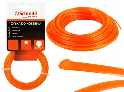 Obrázok produktu pre Schmith Premium struna do vyžínača 2,0 mm x 15 m, okrúhla | Profesionálna struna do vyžínača a kosačky | Odolná struna do vyžínača, nylonová struna, náhradná struna, príslušenstvo k vyžínaču