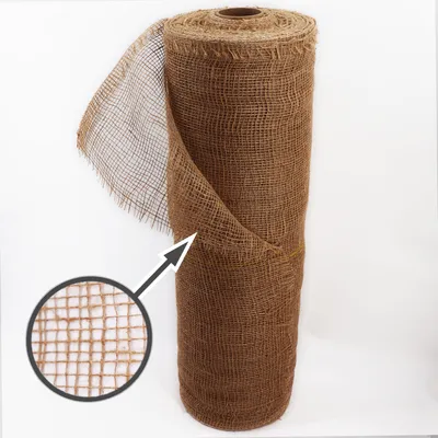 Zdjęcie produktu dla 85m x 1m tkanina jutowa 105g/m² mata ogrodowa z juty tkanina jutowa płótno jutowe wstążka jutowa