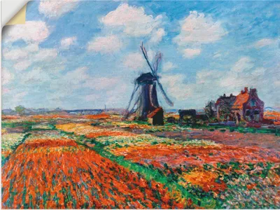 Produktbild von ARTland Wandbild, selbstklebend Tulpenfelder in Holland, 1886 Größe: 40x30 cm