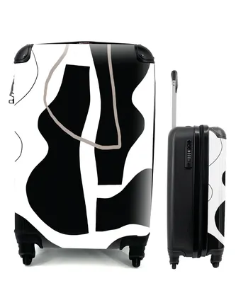 Produktbild von MuchoWow® Koffer Handgepäck Trolley Rollkoffer Kleine Reisekoffer mit 4 Rollen - Abstrakt - Minimalismus - Design - Cabin Size < 55x40x23 cm & 55x40x20 cm - Fotokoffer - Kabinenkoffer - Boardgepäck - Reise-Box - Reisekoffer - Reisegepäck - Koffer mit Bild - Trolley für Kinder