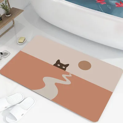 Immagine prodotto di Tappetino antiscivolo lavabile per il bagno, dimensioni 60x90 cm