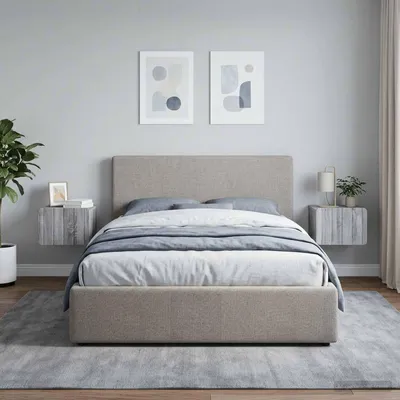 Immagine prodotto di vidaXL, comodino da parete, 2 pezzi, colore grigio Sonoma