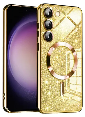 Obrázok produktu pre Techsuit Luxury Glitter MagSafe – puzdro na Samsung Galaxy S23 – zlatý