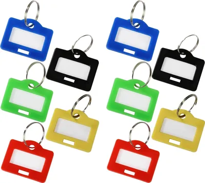 Produktbild von 10 x Schlüsselanhänger, HMF 1800, 2,9 x 2,5 x 0,26 cm, Farblich sortiert