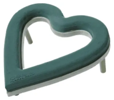Produktbild von 2 Stück OASIS® ECObase® Herz offen, 38 x 40 x 4,5 cm – Frischblumen-Steckschaum