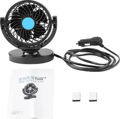 Imagen del producto de Ventilador de refrigeración Schwarzauto, potente y con un flujo de aire frío de 12V, fácil de instalar, ideal para camiones y minibuses
