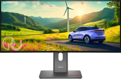 Produktbild von Lenovo ThinkVision P34WD-40, 86,4 cm (34"), 3440 x 1440 Pixel, Wide Quad HD, LCD, 6 ms, Schwarz