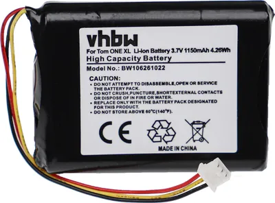 Produktbild von vhbw Akku kompatibel mit TomTom One XL, V2/V3 GPS Navigation Navi (1150 mAh, 3,7 V, Li-Ion)