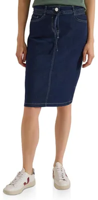 Productafbeelding van Cecil denimrok met details van een riem, gewassen denim, maat 28