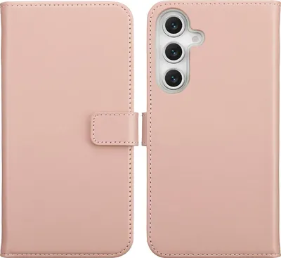 Produktbild von Selencia Echtleder Klapphülle Samsung Galaxy S25 FE - Dusty Pink
