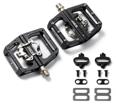 Immagine prodotto di Pedali per mountain bike - Piattaforma, compatibili con scarpe a sgancio rapido, 9/16"
