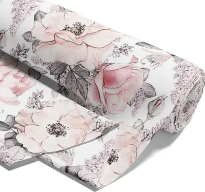 Zdjęcie produktu dla Tkanina na metry tkanina bawełniana 1 M x 160 cm - tkaniny do szycia z czystej bawełny Tkanina podszewkowa tkanina dekoracyjna do patchworku płótno i szycie tkanina do szycia Wild Rose