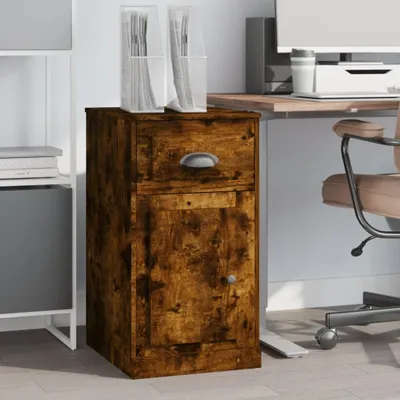 Produktbild von （Robust Möbel）Beistellschrank - elegantes Design - Kommode/Sideboard - mit Schublade Räuchereiche 40x50x75cm NEU142496 - Kommoden