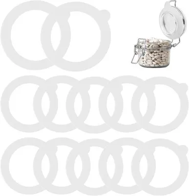 Produktbild von Silikonische Absperrringe für Inmaßpottensatz - 12 Stück - Weiß - 99 x 68 mm