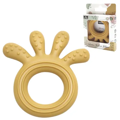 Image de Lorelli Silicone Teether OCTOPUS Anneau de dentition en silicone pour bébés à partir de 0 mois Sans BPA Stérilisable Passe au lave-vaisselle Aide à la dentition