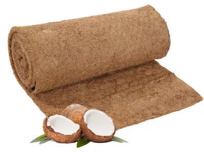 Zdjęcie produktu dla Eikuavons Kokosowa mata, 0,5 x 5 m, grubość 8-10 mm, biodegradowalna, magazynująca ciepło i chroniąca przed mrozem, idealna do upraw na grządkach i w doniczkach