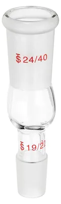 Glas-Übergangsadapter 24/40 auf 19/22, Reduzierstück, Labor